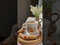 Floral Break: Morning Coffee Delight 🌸🌿 #calmliving #cottagecore #coffeetime