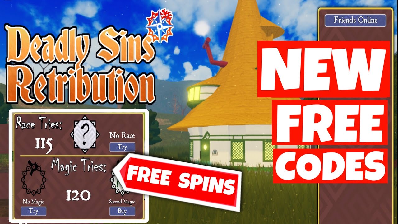 Deadly Sins Retribution codes in Roblox: Free spins, resets, and