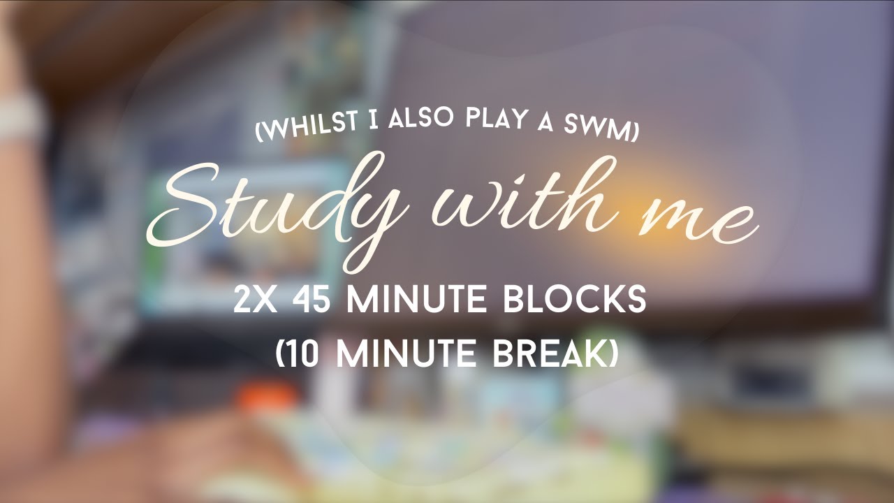 Study With Me for 1hr 40min (w timer & background noise) | 45 Minute Pomodoro with a 10 Minute Break
