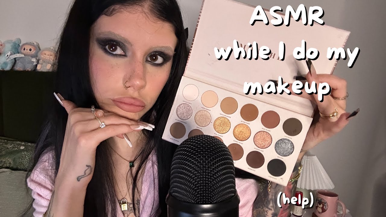 ASMR I attempt gothic / early 2000s makeup (help)