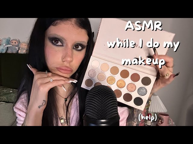 ASMR I attempt gothic / early 2000s makeup (help)