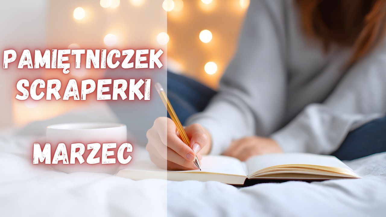 Roczna seria Pamiętniczek Scraperki.Trifold. Marzec. Warsztat darmowy. Scrapbooking.