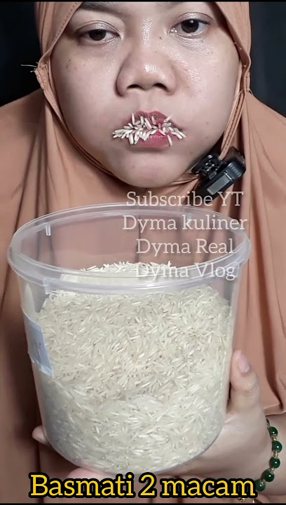DYMA KULINER 💕ASMR RAW RICE EATING💕 Makan Beras Mentah #mukbang @Dymareal @dymavlog