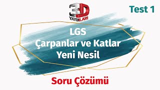 Lgs Çarpanlar Ve Katlar Yeni Nesil Soru Çözümü 3D Yayınları Test 1