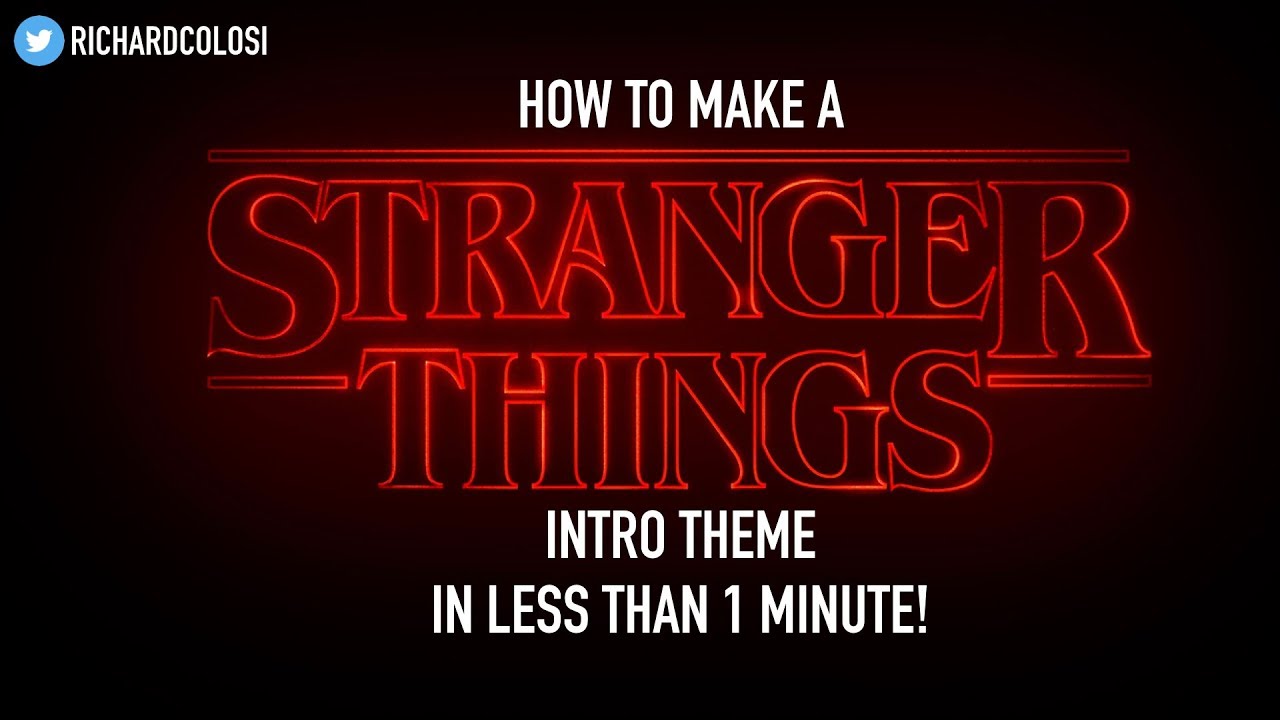 How To Create STRANGER THINGS Intro Theme In 1 Minute! - YouTube