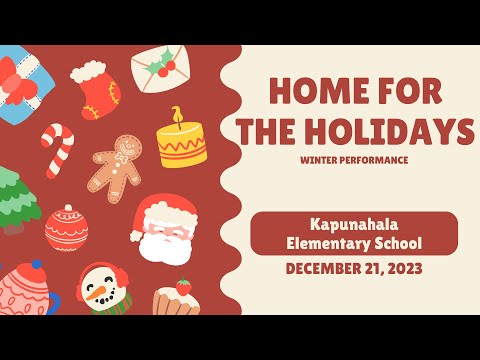 Kapunahala Elementary School Winter Performance (1st Show) 2023-2024