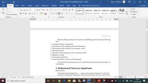 Econometrics (Part 2)