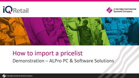 iQ Retail - How to import a Pricelist