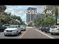 Driving Downtown - St Petersburg 4K - Florida USA