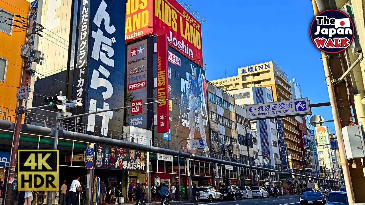 Den Den Town: Osaka’s Ultimate Anime Paradise | Walking Tour | 4K HDR