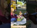 Story time outdoors
