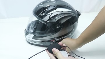How to install E1+ motorcycle headset onto the helmet?
