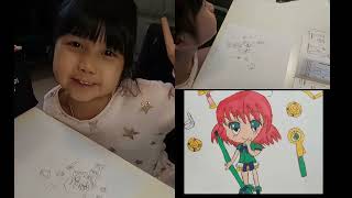 [畫Q版人物] [Q版漫畫教學] 💖How to draw cute Anime Girl🌈 Lesson 4 🌈 Angel's Art room💖