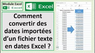 Comment convertir des dates importées d’un fichier texte en dates Excel 