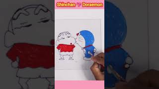 'Nostalgic Adventures: Shinchan and Doraemon in Stained Glass'