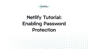 Netlify Tutorial – Enabling Password Protection