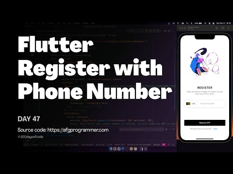 Flutter UI | Register with Phone Number Page - Day 47