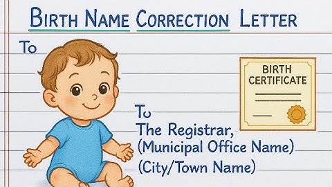 Write an application for correction of name in birth certificate || English application writing
