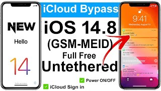 [NEW] ?iCloud Bypass iOS 14.8/12.5.5 ✅FREE Untethered MEID/GSM/App Store Login/ON/OFF Fixed