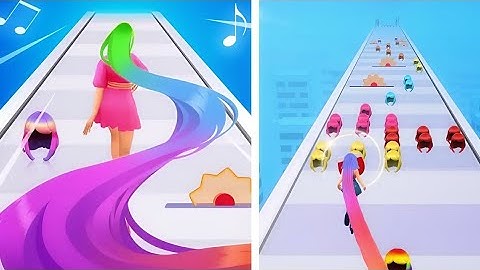 NOOB vs PRO vs HACKER vs GOD - Dancing Hair - Music Race 3D