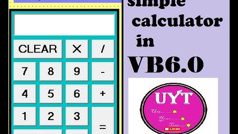 Simple Calculator In Visual Basic6.0//English//using if statement