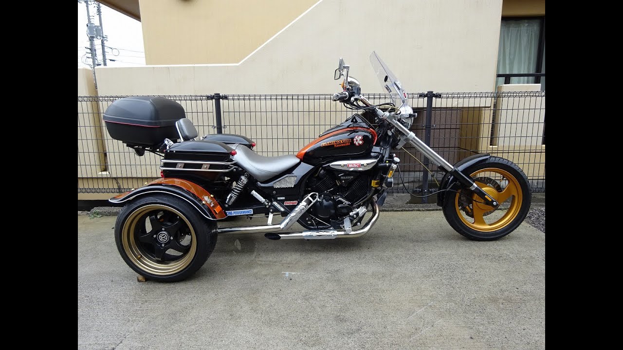 エリミネーター250Vトライク☆エンジン始動OK 自賠責R4.4 側車付軽二輪