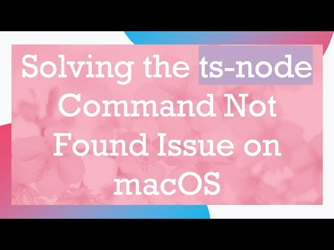 Solving the ts-node Command Not Found Issue on macOS