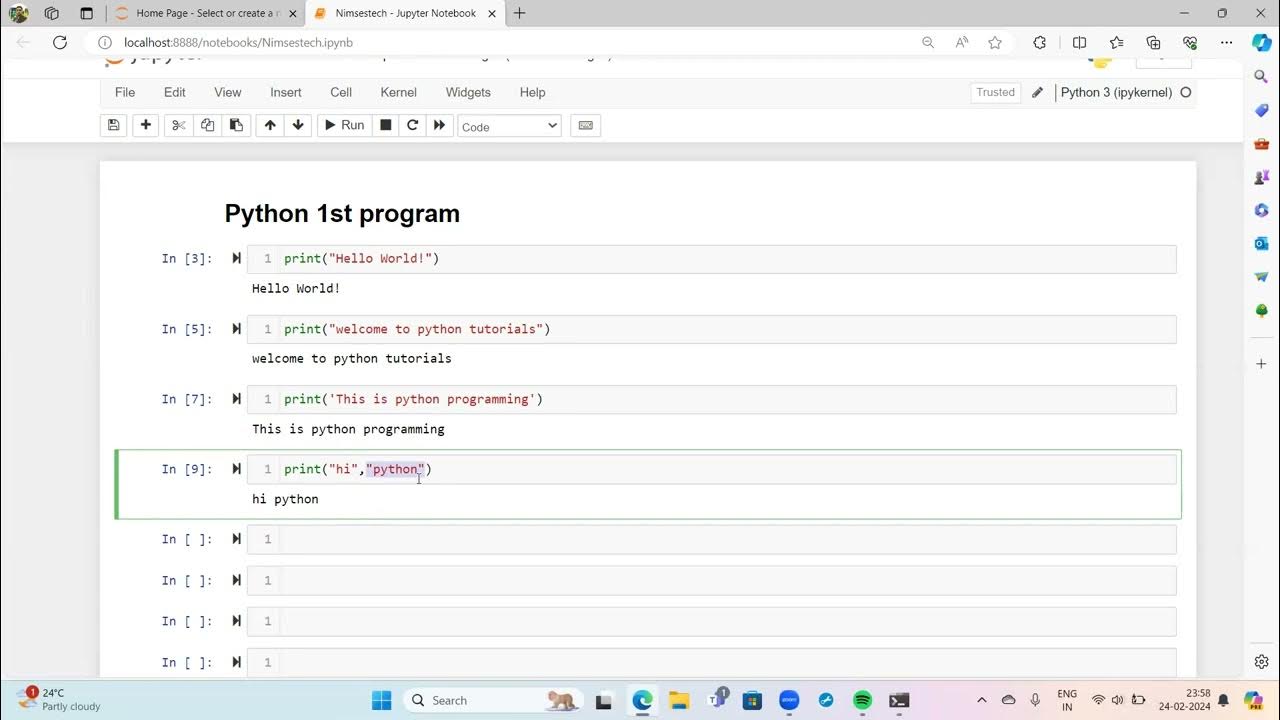 Writing First Python Program Python Tutorials for Beginners #lec1 - YouTube