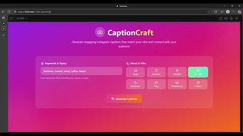 Caption Copilot - AI powered instagram caption generator| Bolt Hackathon 2025
