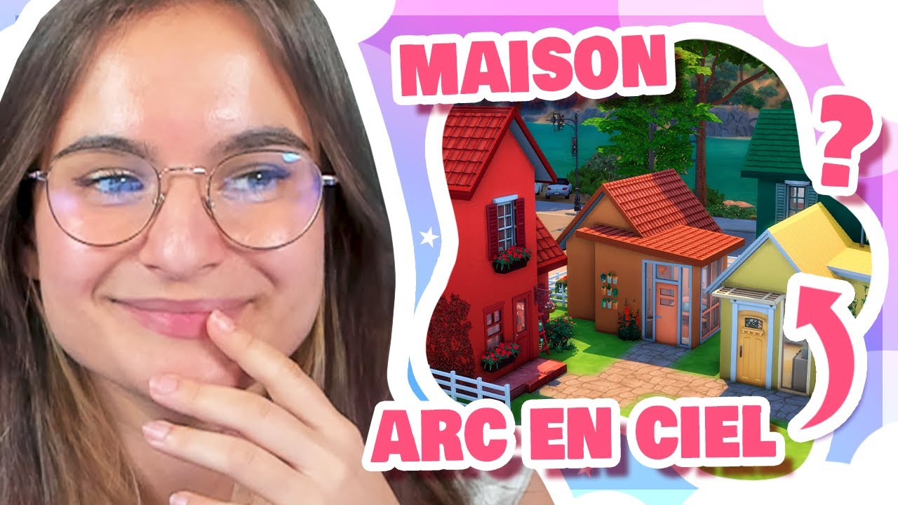 ☾ On construit des maisons arc en ciel ? 🌈 | Challenge - Sims 4 ☽
