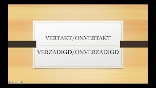 Vertakt Of Onvertakt Verzadigd Of Onverzadigd