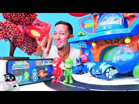 Pijamaskeliler için Hero Academy App ile sürüş tekniği! Araba sürme oyunu. PJ Masks karakterleri