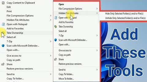 How to Edit Context Menu in Windows 11 | How to add Take Ownership, Open with Notepad