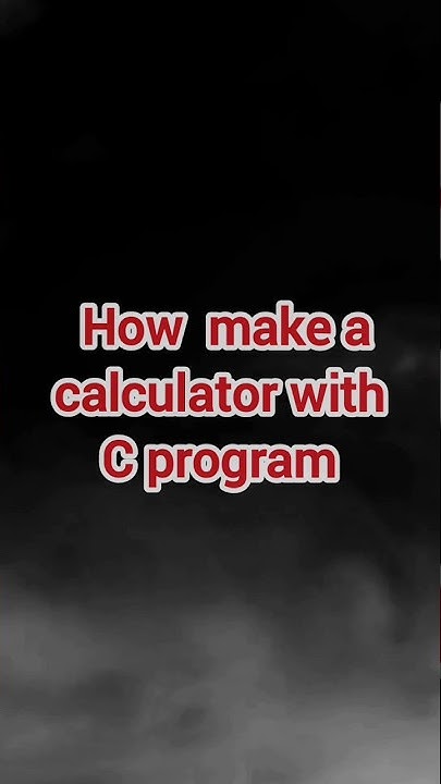 How to make a calculator in C programming 💻 language 💬💬 #fasritecoding ...