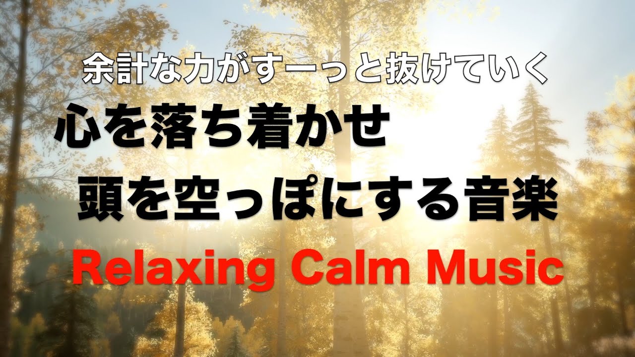 【心を落ち着かせ 頭を空っぽにする音楽】 余計な力がすーっと抜けていく ヒーリング音楽・疲労回復音楽 眠る前に聴く曲 自律神経を整える音楽 心が落ち着く音楽 リラックス音楽 波の音 ☆51