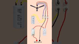 Ceiling Fan with Regulator and Capacitor Wiring Connection | Complete Fan Wiring Diagram #shorts