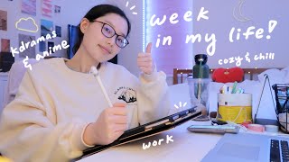 a cozy & chill week in my life vlog: kdramas, anime, what i've been up to lately