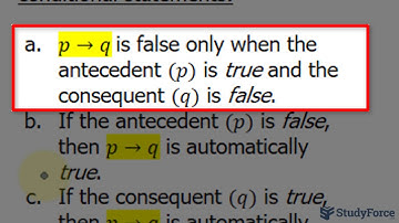 📚 How to find truth value from a written statement (Question 1, P → Q)