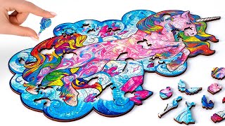 UNUSUAL WOODEN PUZZLE || Assemble Rainbow Unicorn