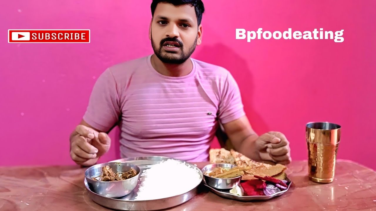 Mutton chawal morangaa ki sabji puwaa