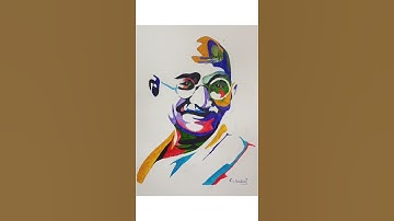 Mahatma Gandhi pop art Drawing #shorts #shortsvideo #art #coloring #artist #painting #wpap #mahatma