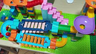 Hubelino Marble Run Race with 4 elevators!