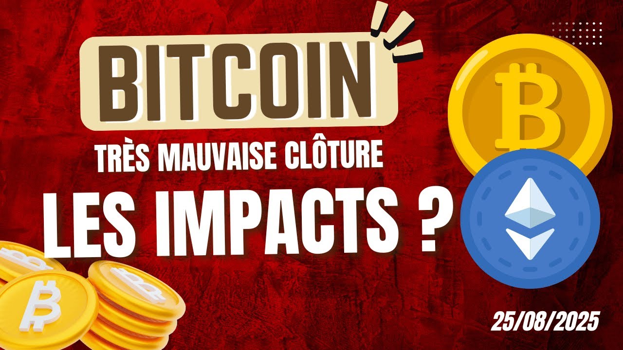 BITCOIN UNE TRÈS MAUVAISE CLÔTURE HEBDO 🚨 QUELS SONT LES IMPACTS ? ANALYSE  CRYPTO & NEWS✅