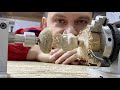 Вырезаем на поворотной оси ёлочную игрушку. Весь процесс от УП до изделия