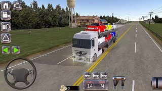 Actros Real Truck Simulator - Excavator Transporter Semi Trailer - Android Gameplay FHD screenshot 4