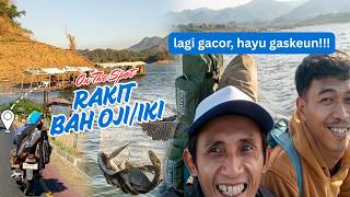 Travel route to Bah Oji/Iki's fishing raft at Jatigede Dam via Nangkod Pier