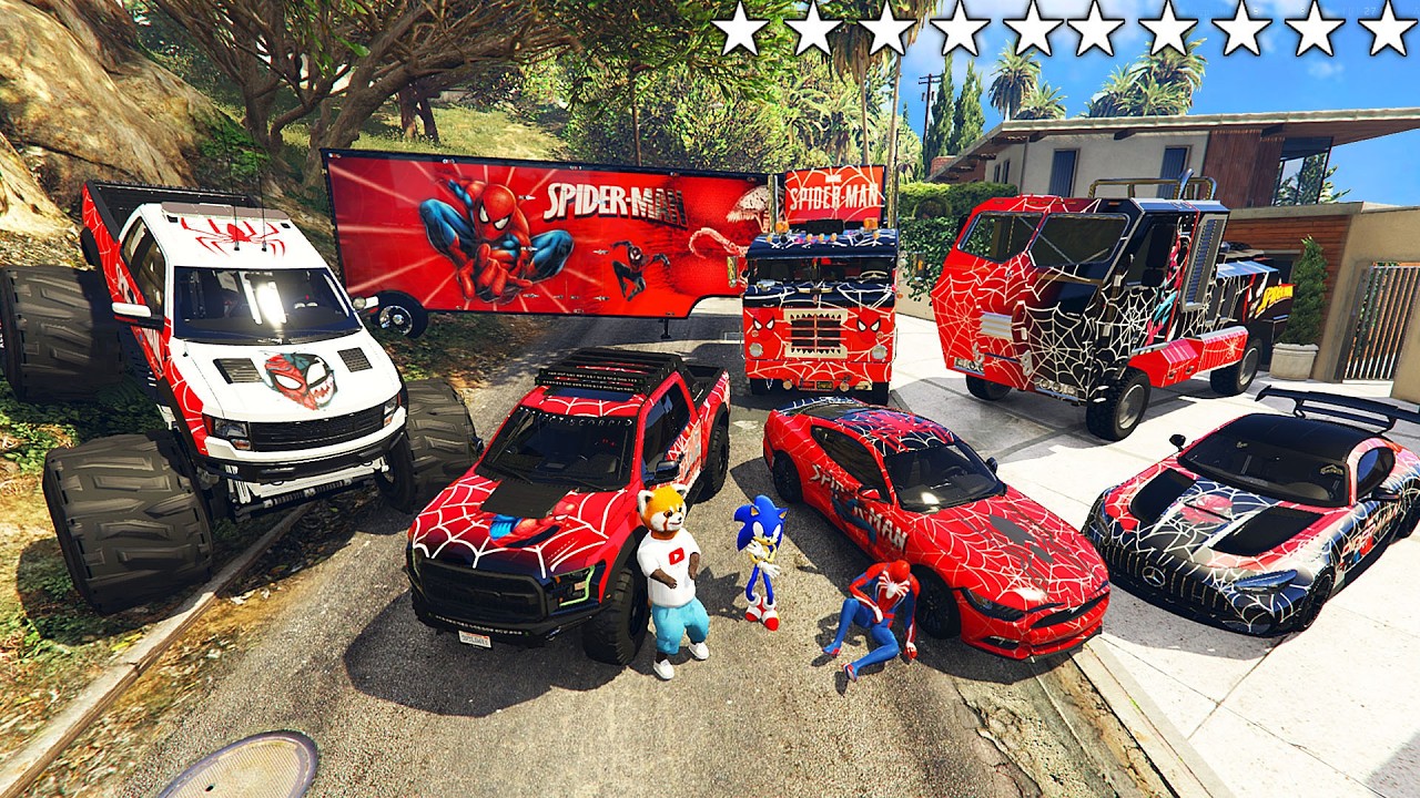 Я УГНАЛ САМЫЕ РЕДКИЕ ТАЧКИ Человека Паука С СОНИКОМ ИЗ РЕАЛЬНОЙ ЖИЗНИ В ГТА 5