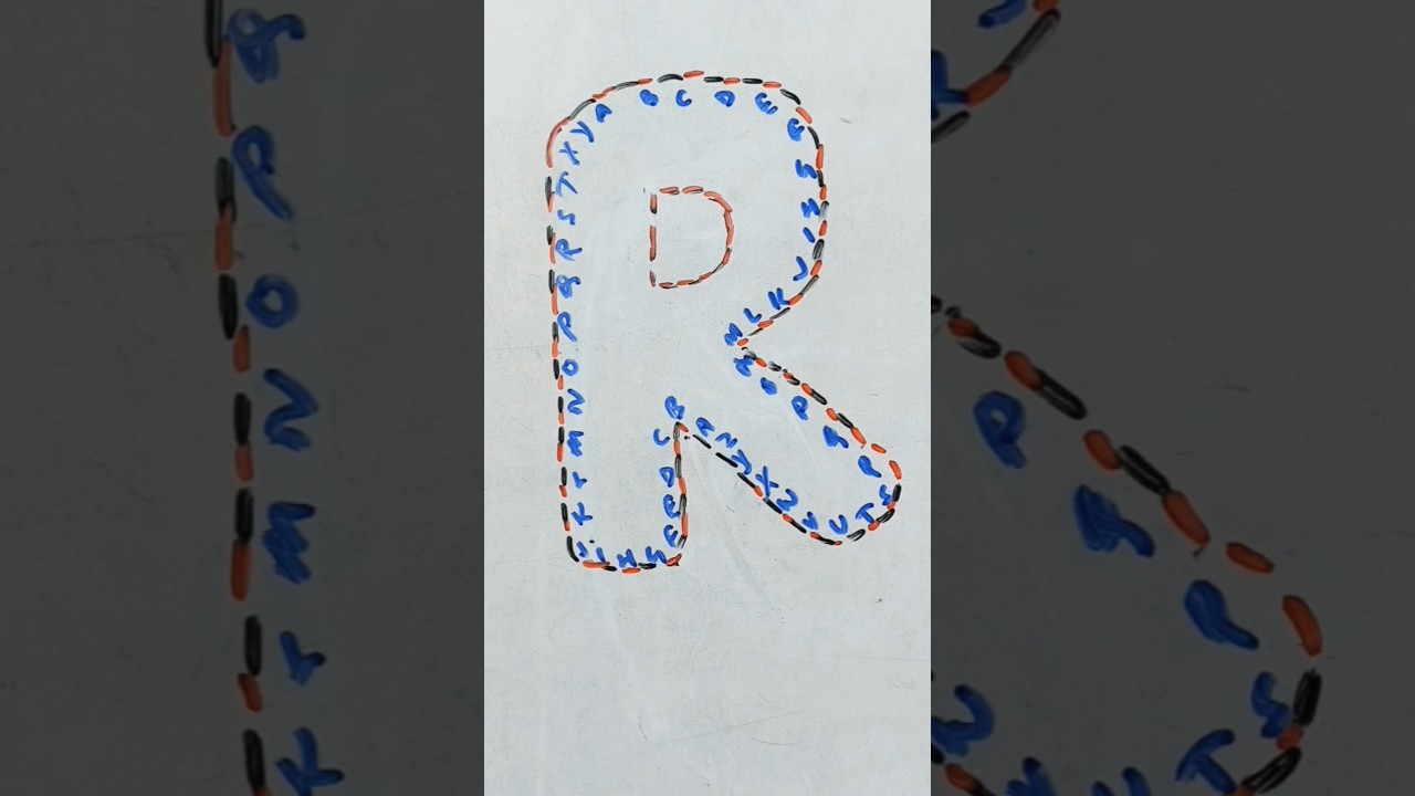 ABC checkered path drawing. ABC puzzle 