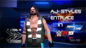 WWE 2K19 PSP MOD-The Phenomenal One Aj Styles entrance-IN SD LIVE Arena!