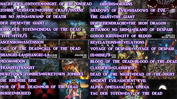 Call of Duty Zombies Every Map Name Translated To English